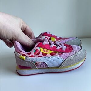 Puma Strawberry Kids Sneakers Size 9C Cute Summer Shoes for Girls